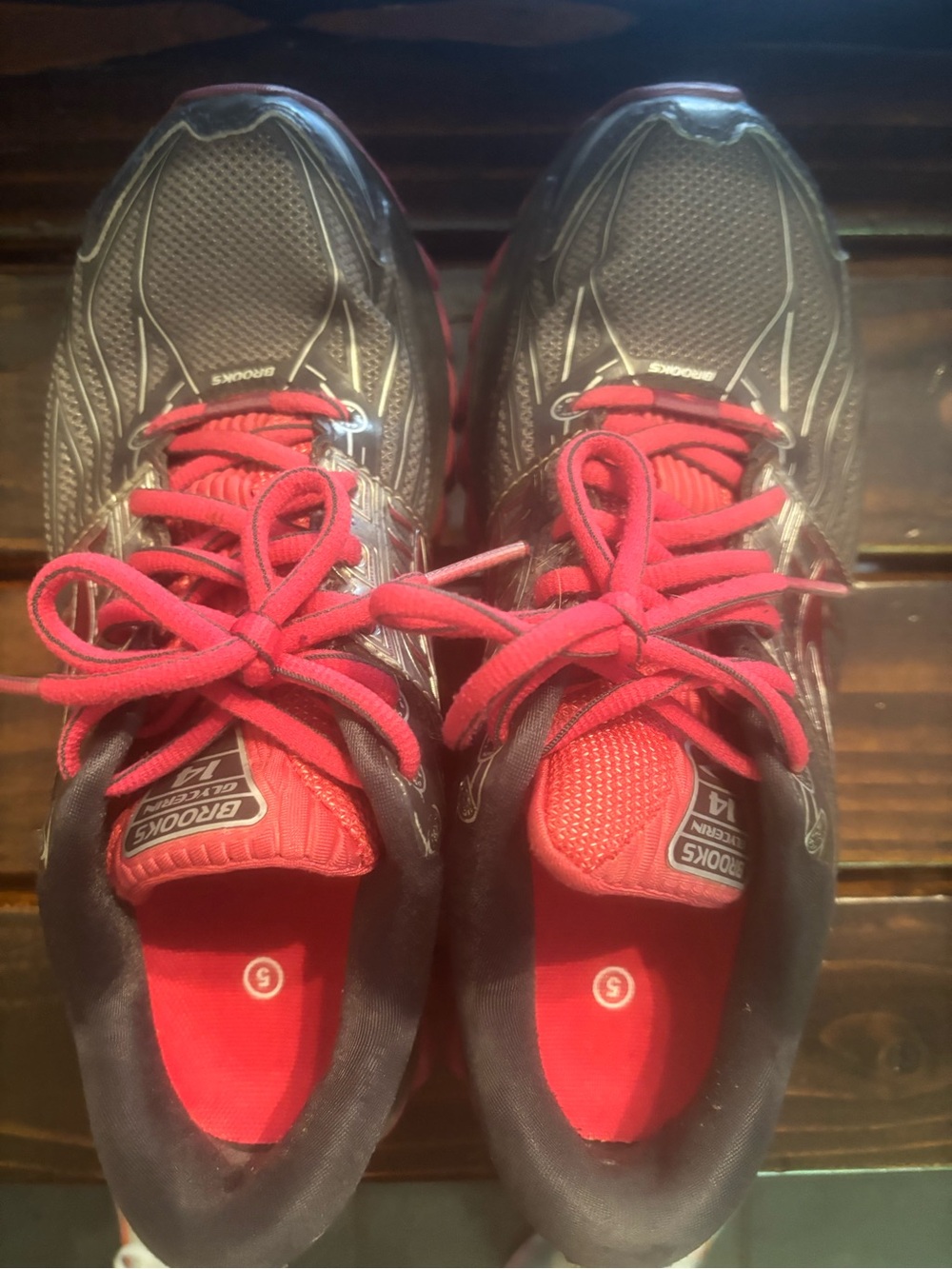 Brooks Black Running Shoes with Pink Accents